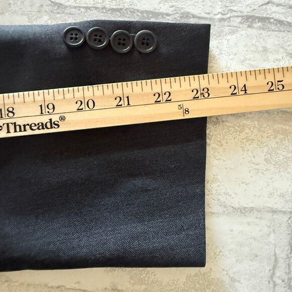 Brooks Brothers 1818 Madison SaxxonWool Pinstripe Suit Made USA Charcoal 44R/39W - Picture 7 of 15